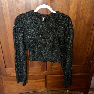 Black and Gray Women's Shrug 2 peice Top